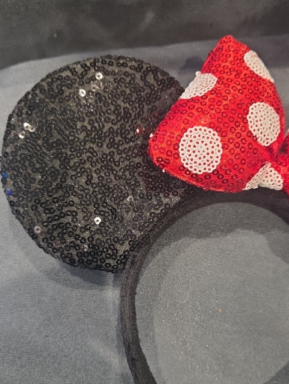 Plush Sequin Mouse Ears Headband - Picture 8 of 8